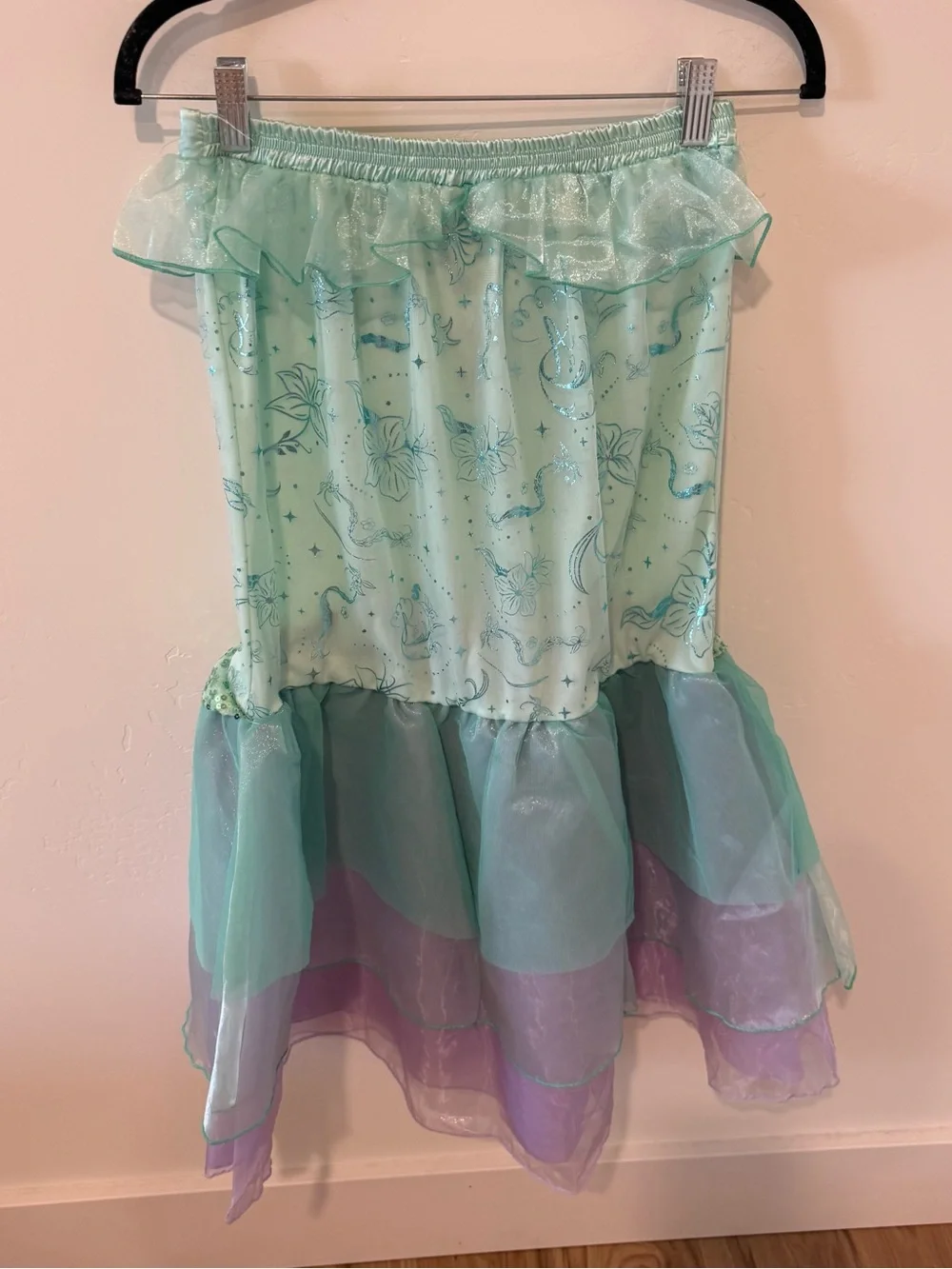 Disney The Little Mermaid Dress-Up Costume Girls 13/14 Strapless Ariel Halloween